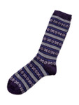 Alpaca Socks Geo Striped Purple side view