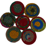 Swirly Silk Trivet Nepal #4