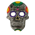 Handmade Tin Ornament Sugar Skull Catrin Mirror no packaging