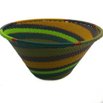 African Zulu Telephone Wire Basket Small Funnel Bowl #5