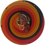 Orange African Zulu Telephone Wire Basket Small Funnel Bowl