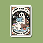 Vinyl Sticker It's Reading O'Clock Tarot Card