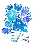 Greeting Card Blue Bouquet