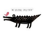 Greeting Card Croc And Bird We Belong Together