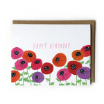 Greeting Card Poppy Happy Birthday