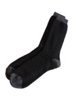 Alpaca Socks Classic Black Solid with Charcoal Toe
