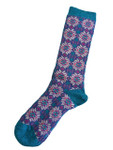 Alpaca Socks Lucerne Blue and Purple side view