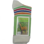 Alpaca and Bamboo Socks White Striped