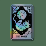 Vinyl Sticker The World Tarot Card