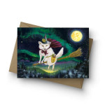 Greeting Card Moon Fox Magick