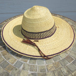 African Straw Hat with Chin Strap #166-Fits 24"- 25" Head African Straw Hat with Chin Strap #166-Fits 24"- 25" Head