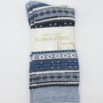 Alpaca Socks Fair Isle Gray