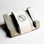 Zen Concrete Soap Dish Light Gray with Label