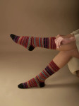 Alpaca Socks Fair Isle Fall Black