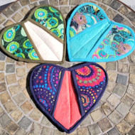 New Selection Of Felted Heart Shaped Potholders