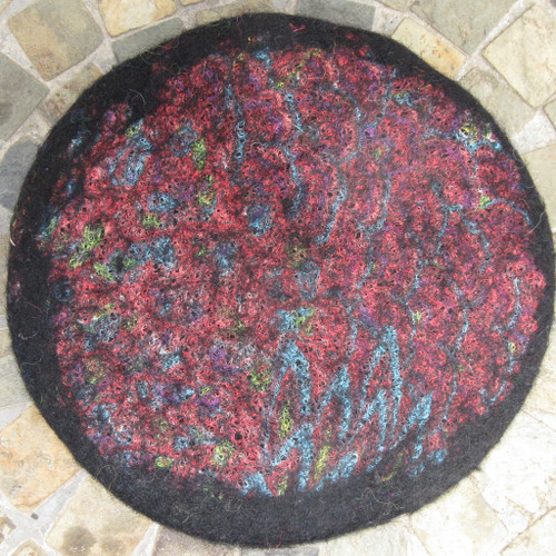 Felted Wool and Cotton Pot Trivet Nepal #10