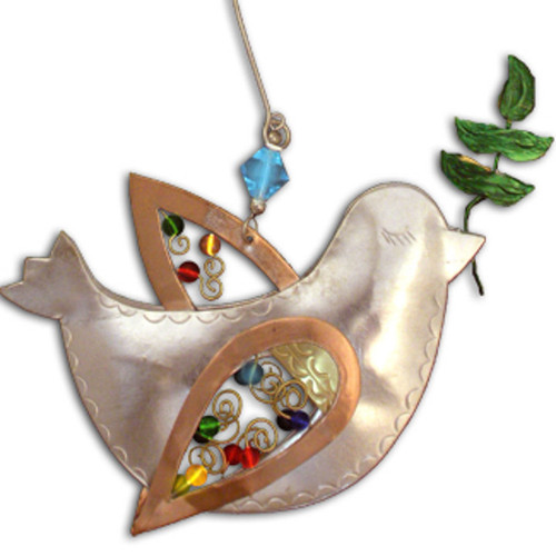 Handmade Metal Ornament Peace Dove