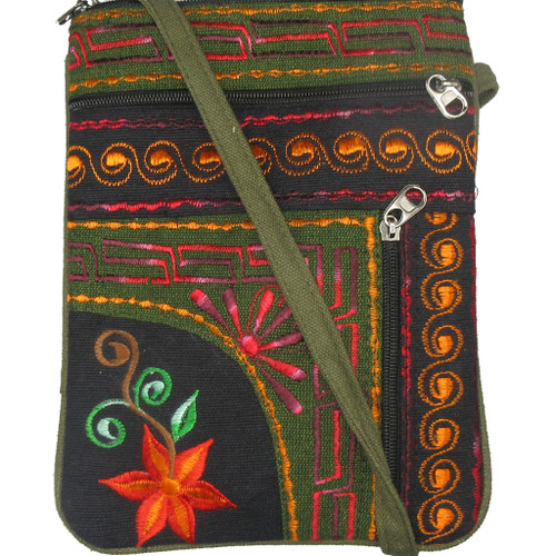 Cotton Embroidered Passport Bag Nepal #5