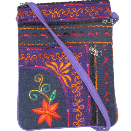 Cotton Embroidered Passport Bag Nepal #7