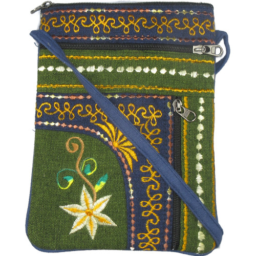 Cotton Embroidered Passport Bag Nepal #10