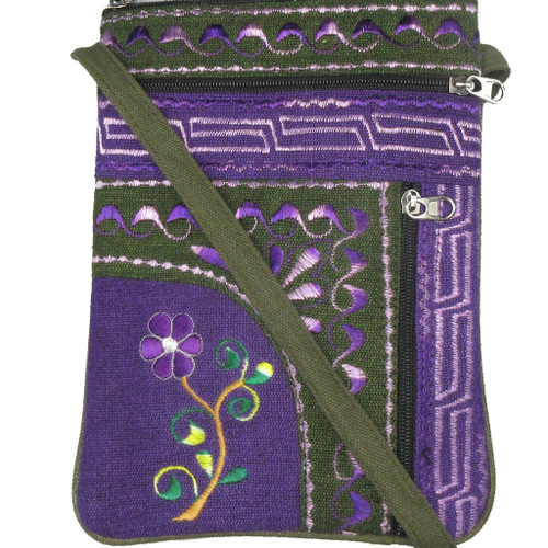 Cotton Embroidered Passport Bag Nepal #15