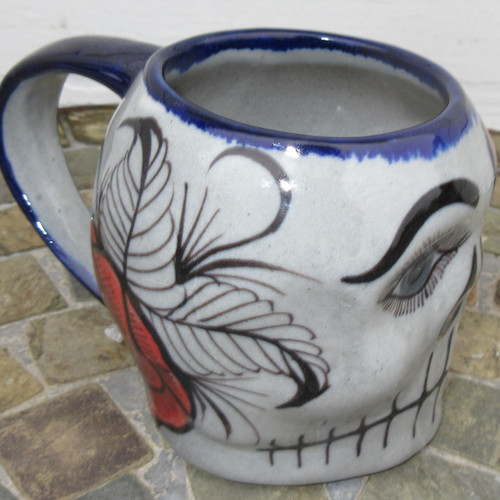 Sugar Skull Mug side view