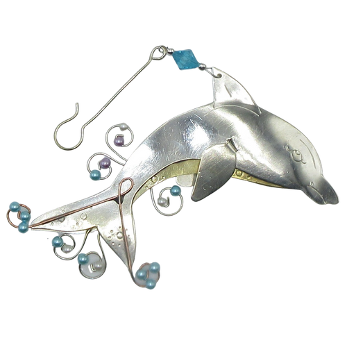 Handmade Metal Ornament Dante Dolphin