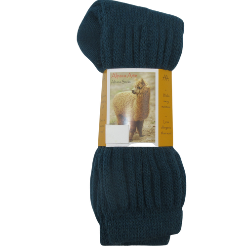 Alpaca Socks Teal Blue