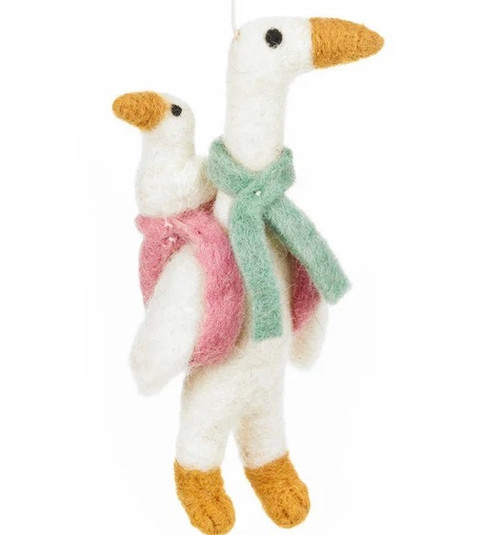 Felted Wool Ornament Mother Goose