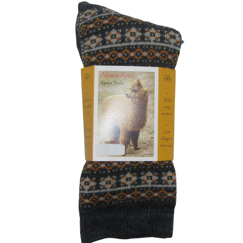 Alpaca Socks Charcoal Baltic