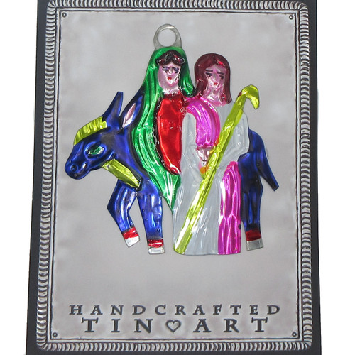 Handmade Tin Nativity Ornament