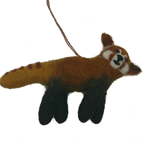 Felted Wool Ornament Red Panda