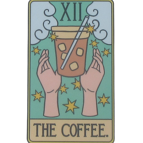 Vinyl Sticker The Coffee Tarot Card