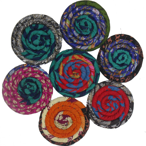 Swirly Silk Trivet Nepal #1