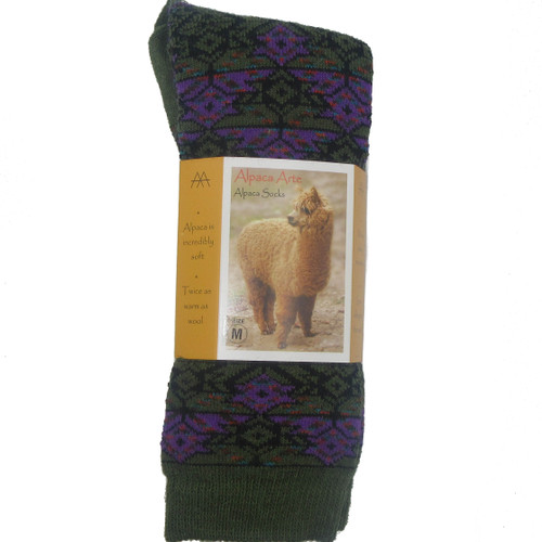 Alpaca Socks Starlight Green