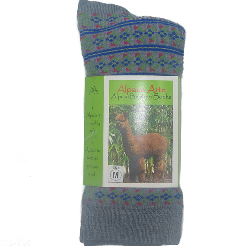 Alpaca and Bamboo Socks Spring Buds