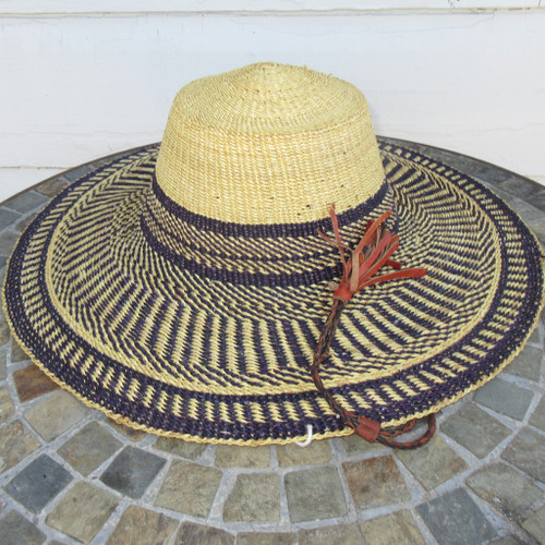African Straw Hat #167-Fits 23.5"-24.5" Head