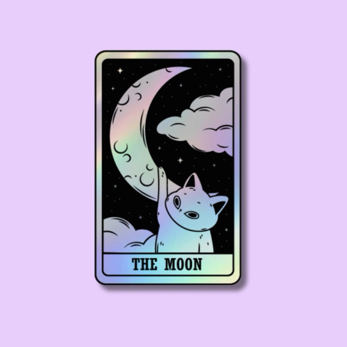 Vinyl Sticker The Moon Tarot Card