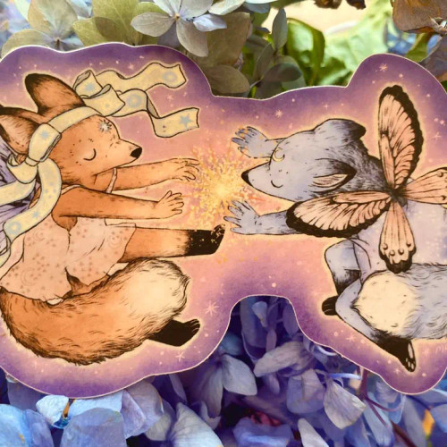 Vinyl Sticker Fairy Fox