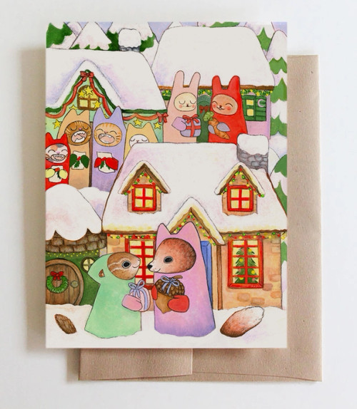 Greeting Card Holiday Village