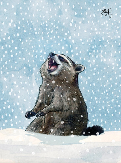 Greeting Card Frosty Flakes