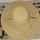 African Straw Hat with Chin Strap top down