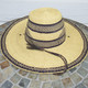 African Straw Hat with Chin Strap #39-Fits 22.5"-23.5" Head