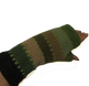 Ganesh Himal Wool Green Striped Hand Warmers side view