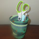 African Zulu Telephone Wire Basket Tall Cup  Green