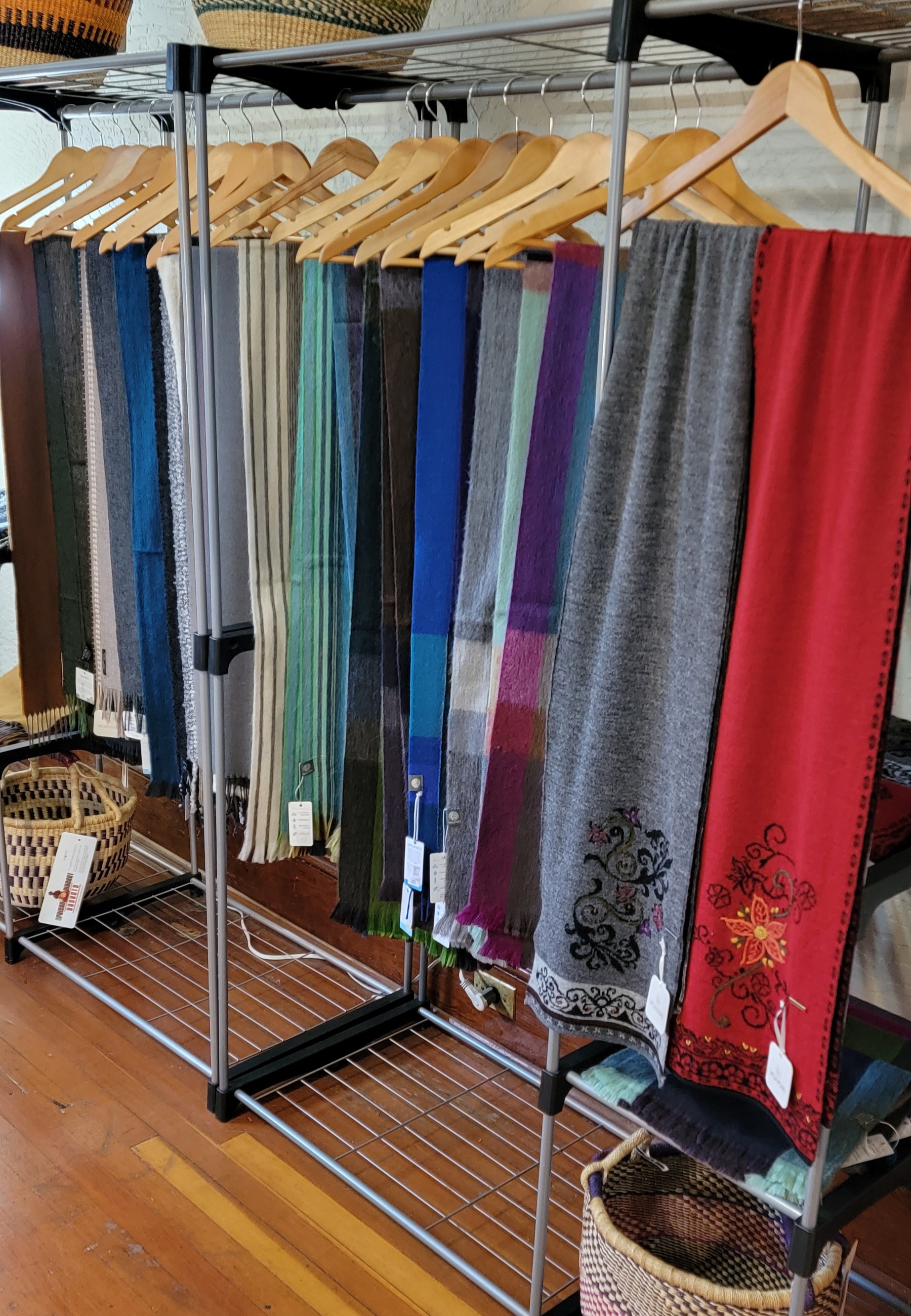 Lots of Alpaca Scarves In Stock