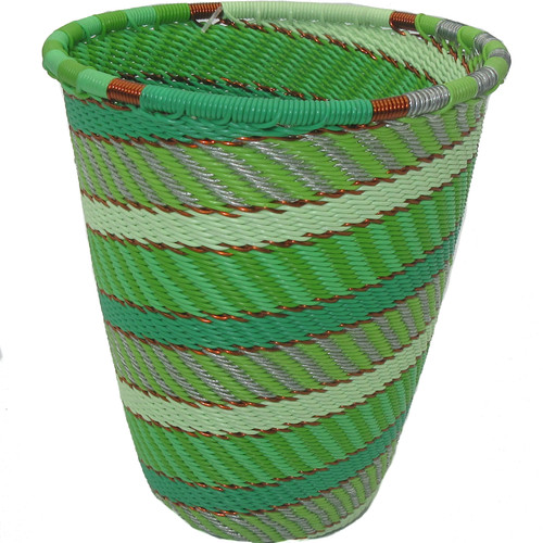 African Zulu Telephone Wire Basket Tall Cup 2 Tango Zulu