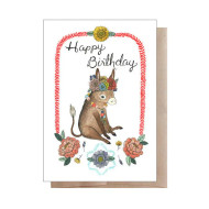 Greeting Card Happy Birthday Donkey