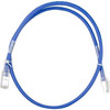 CBL-NTWK-0603 Supermicro RJ45 Cat6a 550MHz Rated Blue 3 FT Patch Cable 24AWG