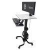 24-214-085 , Ergotron WorkFit-C, Dual Sit-Stand Black, Gray Flat panel Multimedia cart - 24-214-085